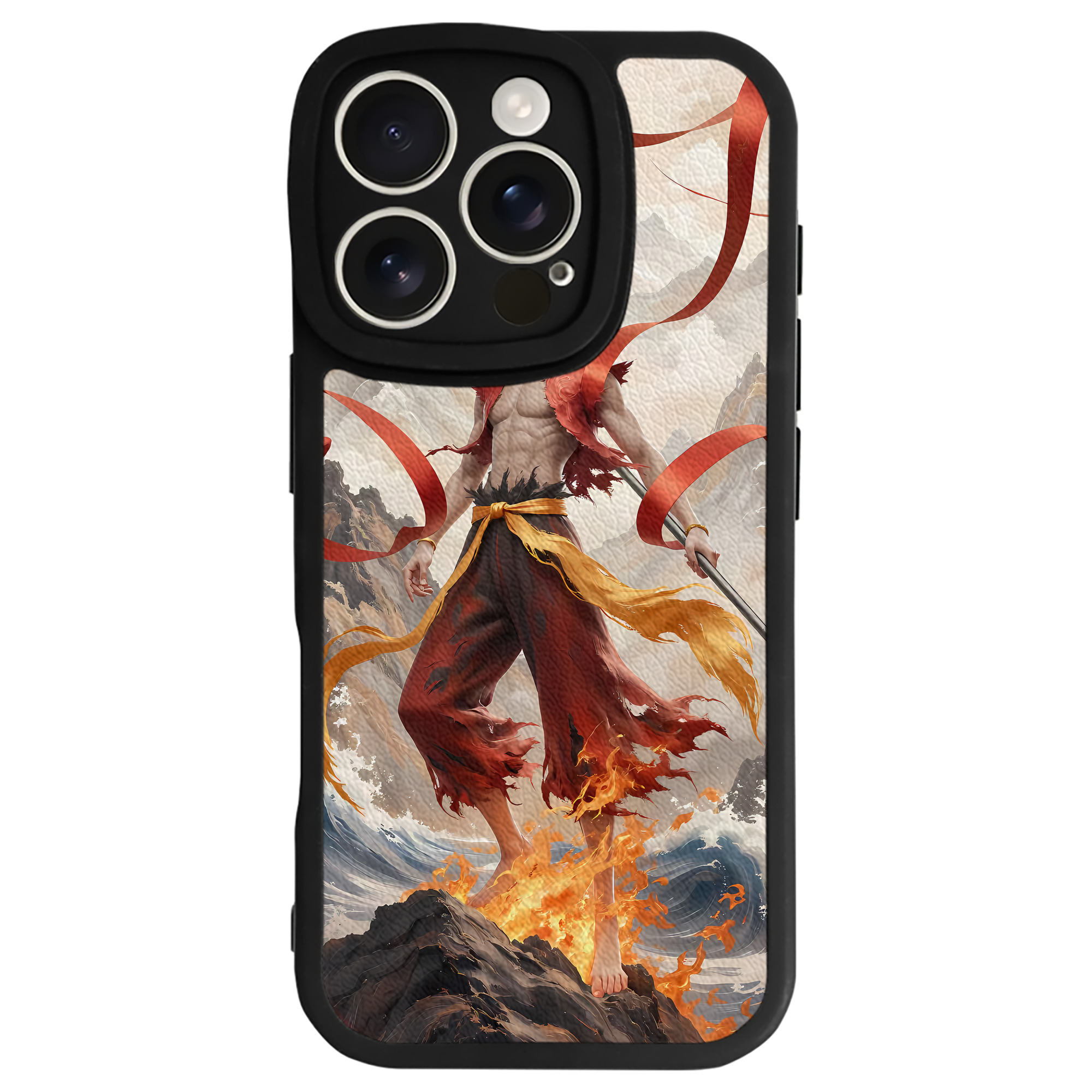 （画像用） Ne Zha 2 ナタ 魔童の大暴れ 【iPhone 16シリーズ対応】シリコンスマホケース（レザー調） 材質：シリコン